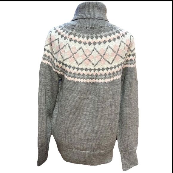 Tommy Hilfiger Fair Isle Nordic Knit Turtleneck Sweater Soft Cozy Women’s L - Picture 3 of 12